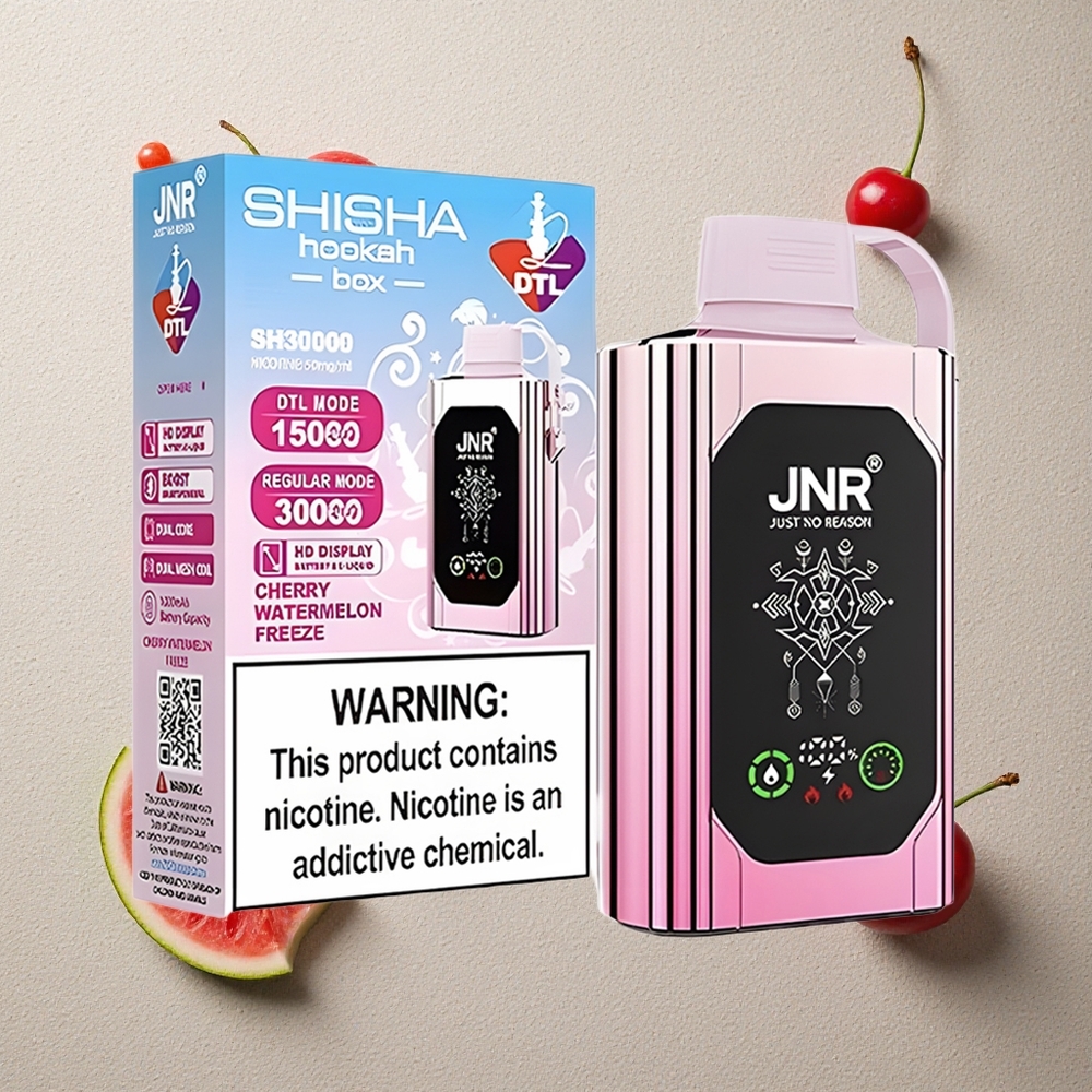 JNR Shisha Hookah Box 20500 Puffs Kirsche Wassermelone Eis vapes großhandel Österreich HD Display Dual Mesh Coil