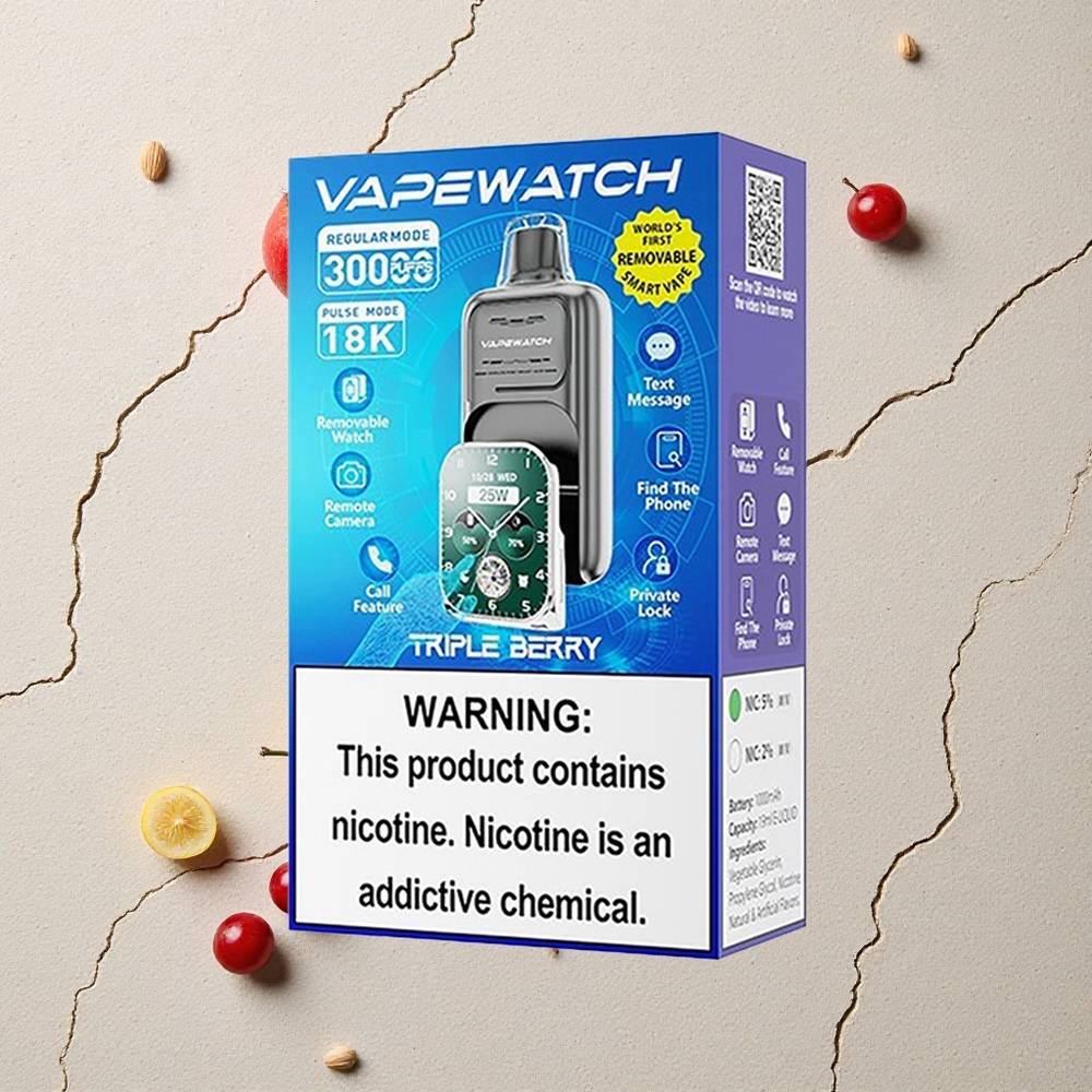 JNR Vape Watch 30000 Puffs Dreierbeere vapes großhandel Österreich Dual Mesh Coil 19mL