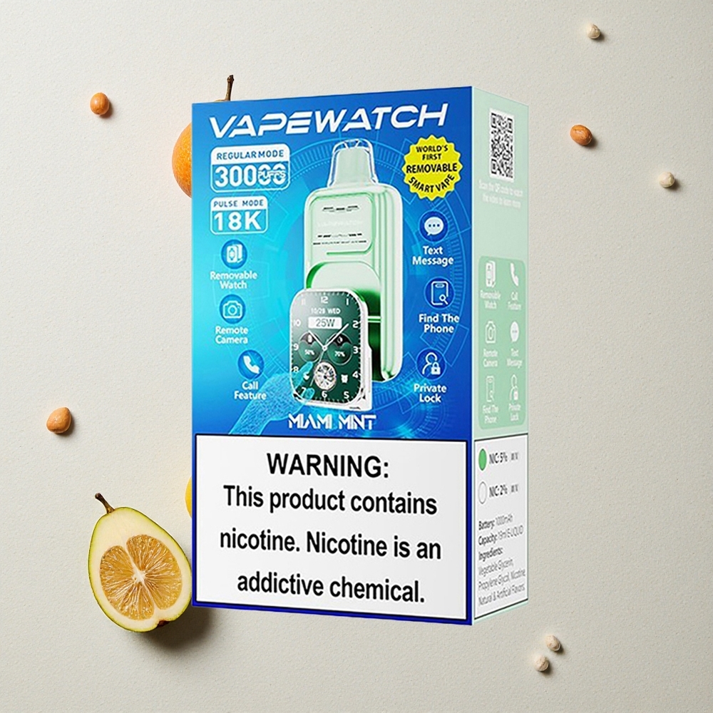 JNR Vape Watch 30000 Puffs Miami Minze vapes großhandel Österreich 19mL E-Liquid 1000mAh