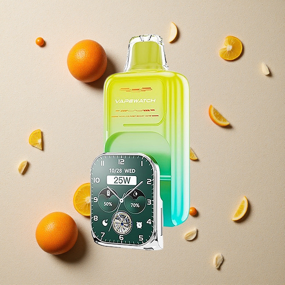 JNR Vape Watch 30000 Puffs Orange Mango (30.000 Züge, 19mL) vapes großhandel Österreich Dual Mesh Coil
