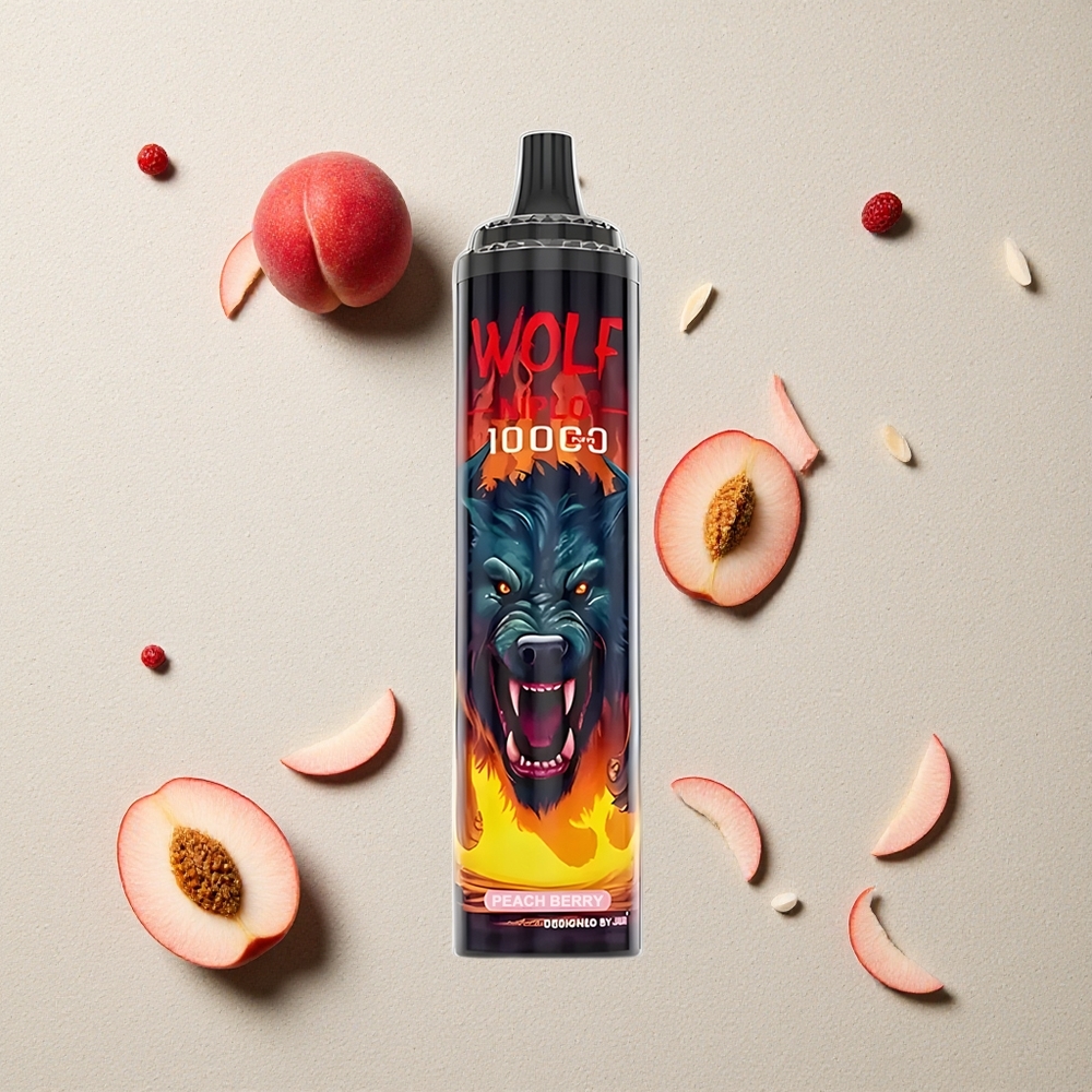JNR Wolf Niplo 10000 Puffs Pfirsich-Beere vapes großhandel Österreich Mesh Coil 1.0 Ohm 20ml