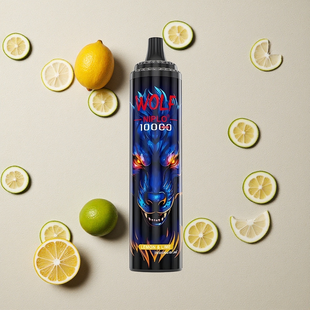 JNR Wolf Niplo 10000 Puffs Zitrone & Limette vapes großhandel Österreich 20ml 0% 2% 5% Nikotin