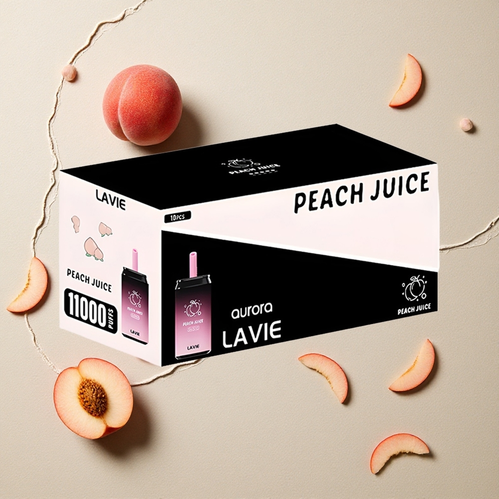 LAVIE Aurora 11000 Puffs Pfirsichsaft Einweg-Vape 22ML e-Liquid vapes großhandel Österreich Typ C Aufladbar