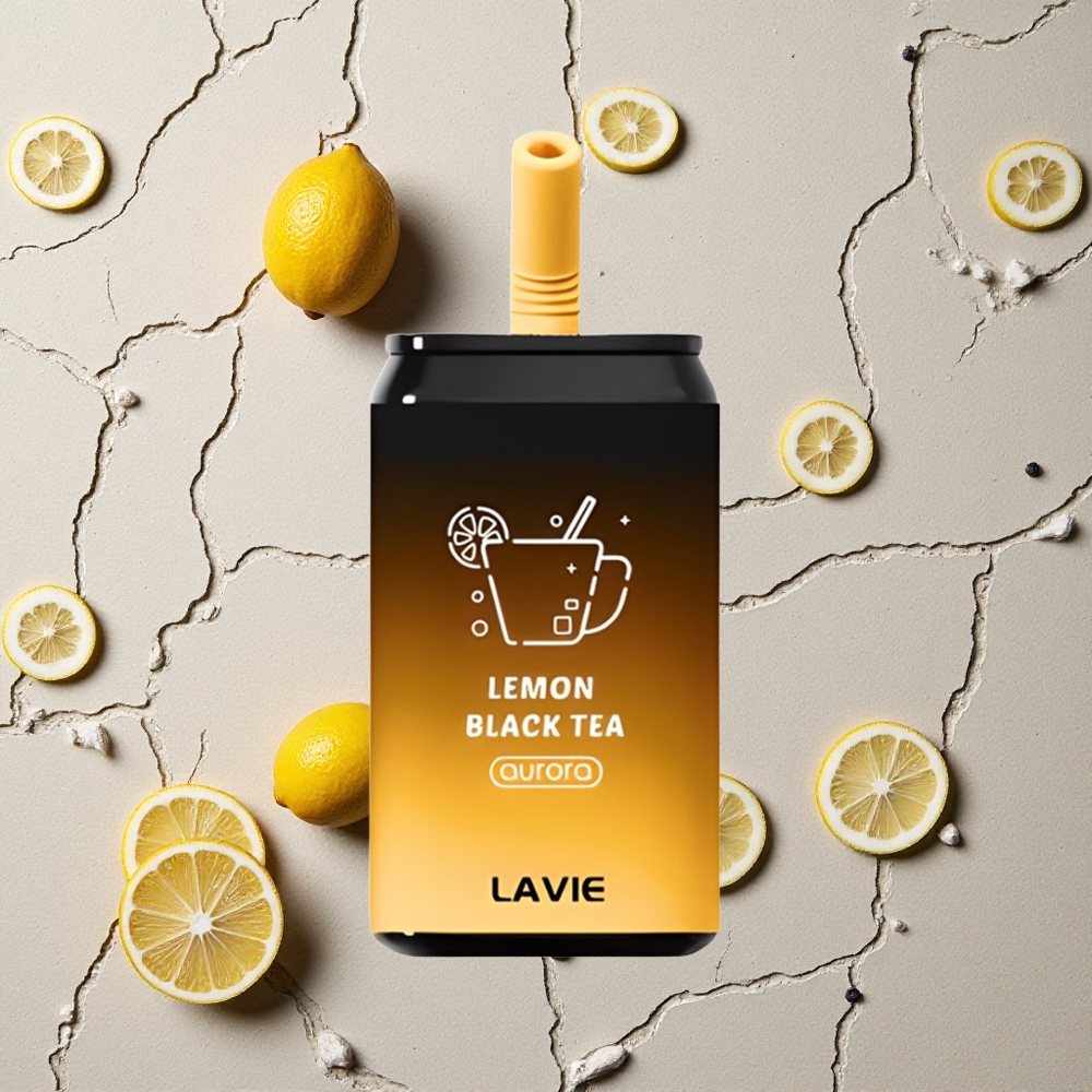 LAVIE Aurora 11000 Puffs Zitrone Schwarzer Tee vapes großhandel Österreich 22ML E-Liquid Typ-C Ladeanschluss