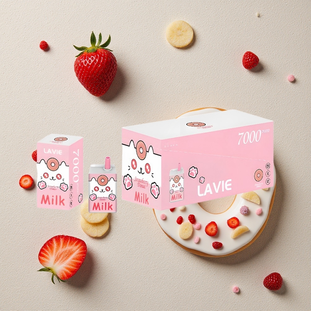 LAVIE Milk 7000 Puffs Erdbeer-Donut vapes großhandel Österreich 16ML 600mAh