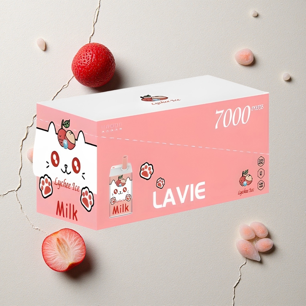 LAVIE Milk 7000 Puffs Litschi-Eis vapes großhandel Österreich 16ML E-Liquid 600mAh